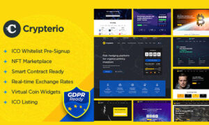 Crypterio - NFT and Crypto Landing Page WordPress Theme