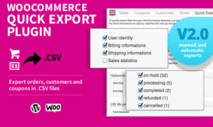 WooCommerce Quick Export Plugin