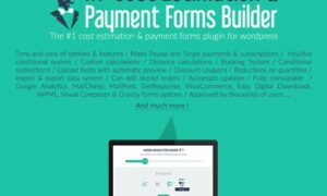 WP Cost Estimation & Payment Forms Builder